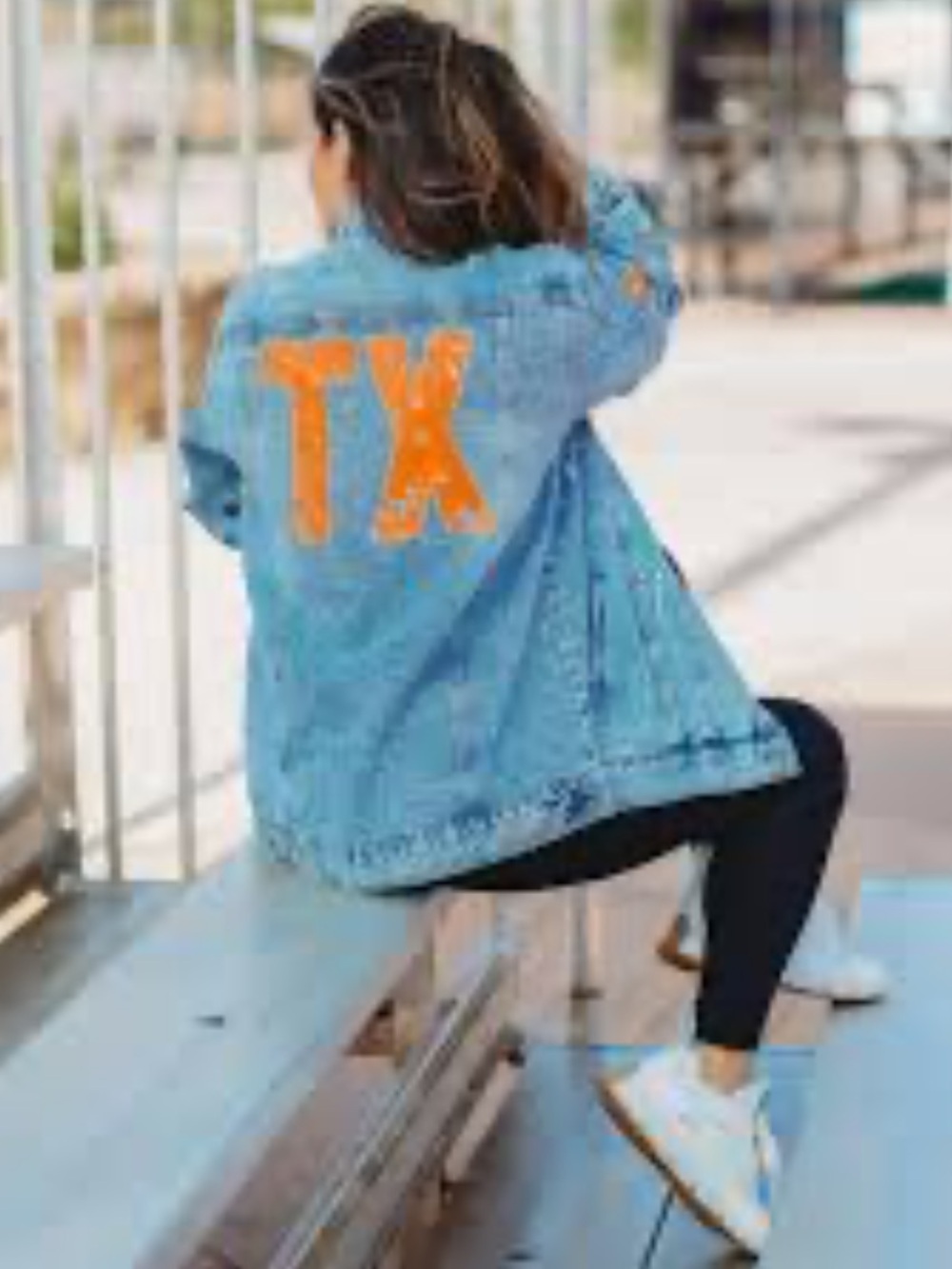 Texas UT Austin Aggies Denim Oversized Jean Jacket Size Medium Brand New! NWOT